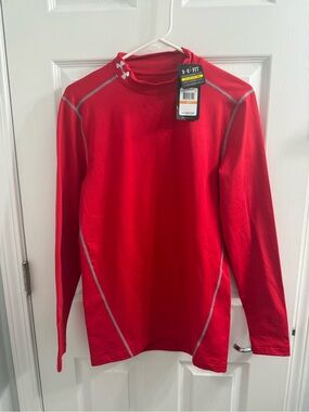 Under Armour Red ColdGear Fitted Performance Top